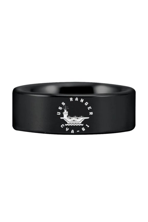 Tungsten USS Ranger CVA-61 Ring