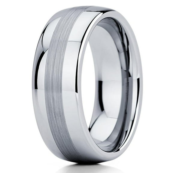 Tungsten Wedding Band,8mm Tungsten Ring,Tungsten Carbide,Dome Tungsten Band (15)