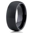 thumbnail image 1 of Tungsten Wedding Band Black Tungsten Ring 8mm Brushed Tungsten Band Tungsten Carbide Band, 1 of 3