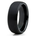 thumbnail image 1 of Tungsten Wedding Band Brushed Black Tungsten Ring 8mm Tungsten Carbide Ring Beveled Edge Comfort Fit Men Women, 1 of 3
