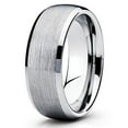 thumbnail image 1 of Silly Kings Jewelry Tungsten Wedding Band Tungsten Carbide Ring Men and Women Gray Tungsten Ring 8mm Brushed Comfort Fit, 1 of 3