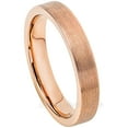 thumbnail image 1 of Tungsten Wedding Ring - Band for Mens & Womens- 4mm Pipe Cut Tungsten Ring - Rose Gold IP Tungsten Band, 1 of 5