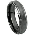 thumbnail image 1 of Jewelry Avalanche Gunmetal Tungsten Wedding Band for Men/Women, Stepped Edge, 6MM, size 6, 1 of 4