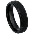 thumbnail image 1 of Tungsten Wedding Ring - Band for Mens & Womens- 6mm Hammered Tungsten Ring - Black IP Tungsten Band, 1 of 3