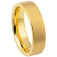 thumbnail image 1 of Tungsten Wedding Ring - Band for Mens & Womens- 6mm Pipe Cut Tungsten Ring - Yellow Gold IP Tungsten Band, 1 of 5