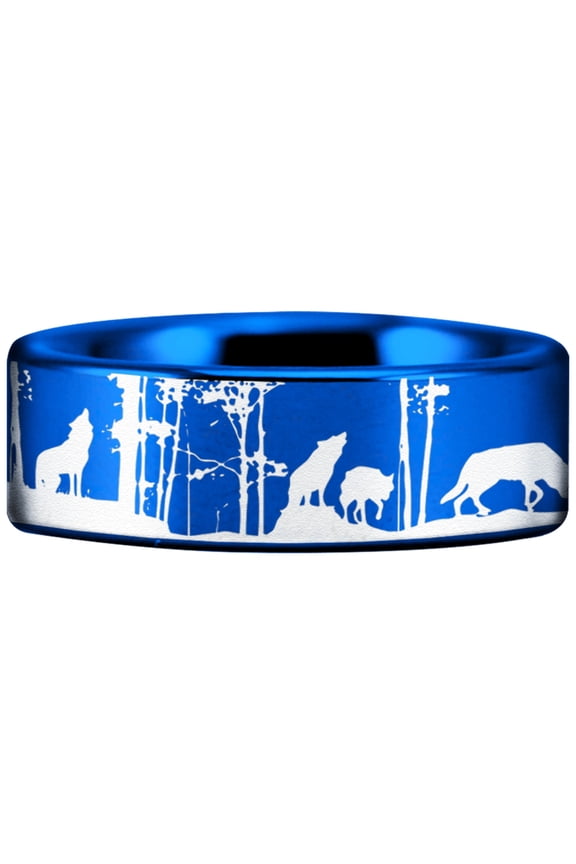 Tungsten Wolf Pack Ring
