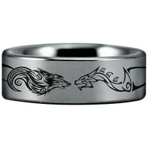 Tungsten Wolf and Dragon Ring