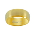 thumbnail image 1 of Tungsten Yellow-tone Center Brushed Beveled Edges Mens Comfort-fit 8mm Size 8.5 Wedding Anniversary Ring for Men, 1 of 2