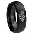 thumbnail image 1 of Tungsten Zelda Triforce Heroes 8mm Brushed Black Dome Polished Men Ring, 1 of 1