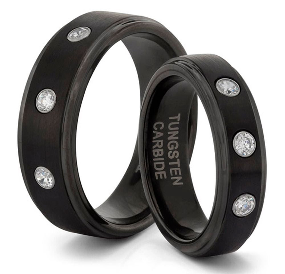 TungstenMasters Roberto Ferrini Blue Carbon Fiber Wedding Band - 6MM Comfort Fit Tungsten Carbide Ring For Men & Women