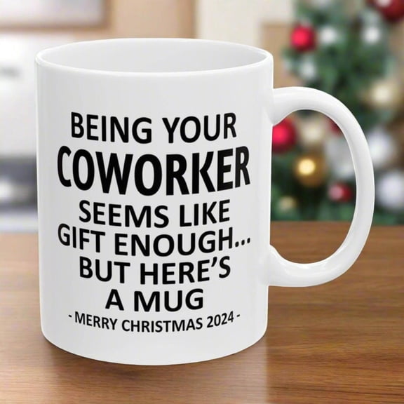 Tunhigl 11 Oz Novelty Ceramic Coffee Mug - Funny Alphabet Spelling Cup, Perfect Gift for Christmas, Office, Home - Microwave & Dishwasher Safe