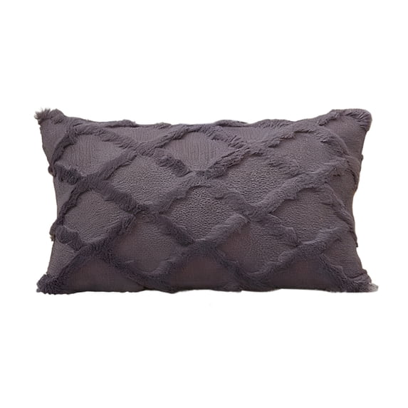 Tunhigl 12" x 20" Plush Textured Pillow Covers, Polyester, Cozy Fuzzy Throw Pillow Cases for Sofa, Couch & Bedroom