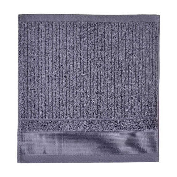 Tunhigl 13.39" × 13.39" Ribbed Cotton Washcloths, 2pc Soft Absorbent Lint-Free Towels with Hanging Loop, 4 Colors