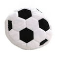 thumbnail image 1 of Tunhigl 14-inch Furry Soccer Ball Pillow Toy - Soft Plush Decorative Football Pillow for Kids Room Decor and Play, 1 of 6