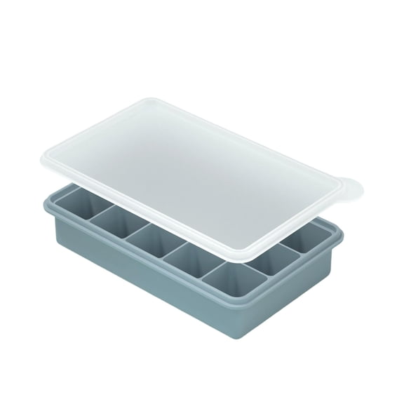 Tunhigl 15-Cavity Large Silicone Ice Cube Tray with Sealed Lid, Easy Release Stackable Freezer Ice Mold for Homemade Infused Drinks