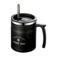 thumbnail image 1 of Tunhigl 16 oz Insulated Coffee Mug, Stainless Steel Tumbler with Handle, Leak-proof Travel Mug, Straw Lid Coffee Cup, Vacuum Flask Camping, Dishwasher Safe, Great Gift Black, 1 of 6