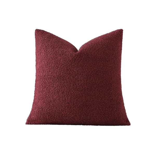 Tunhigl 17.72" x 17.79" Solid Boucle Texture Pillow Covers, Nylon, Cozy Textured Throw Pillow Cases for Sofa & Home Decor