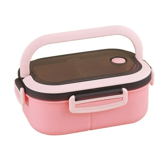 Tunhigl 2 Layer Bento Box 40oz - Microwave-Safe, Leak-Proof Lunch Container for Office & Camping Compartmentalized Meal Prep Container Pink