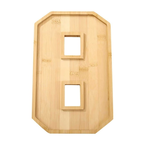 Tunhigl 2025 Wooden Number Tray - Eco-Friendly Fruit Cheese Platter for Birthday Parties, Holiday Gatherings & BBQ Snacks Brown