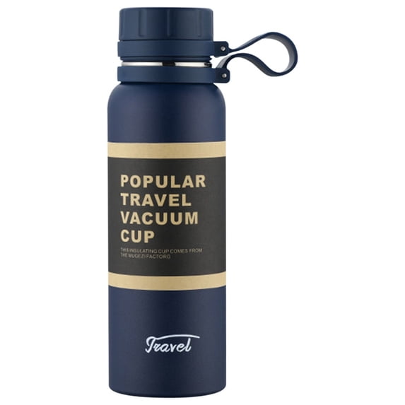 Tunhigl 22oz Stainless Steel Thermal Insulated Water Bottle - Leak Proof, Portable & Stylish for Sports, Gym, Travel & Everyday Use Blue