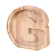 thumbnail image 1 of Tunhigl 26 Letters Wooden Glass Piggy Bank with Alphabet Design Personalized Money Bank Gift for Birthday Christmas Holiday Gift, 1 of 8
