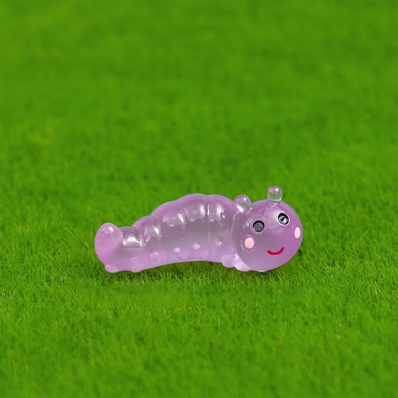Tunhigl 3-Piece Glow-in-the-Dark Artificial Insect Miniatures for Garden Decor Luminous Insect Figurines Weatherproof Plastic with Bright Colors for Outdoor Landscape Purple