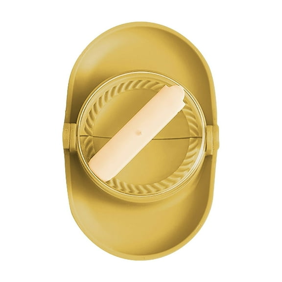 Tunhigl 3-in-1 Multifunctional Dumpling Maker with Built-in Filling Spoon & Lid - Easy Press, Fill, and Seal Handheld Dumpling Tool for Perfect Homemade Dumplings Every Time Yellow