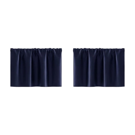Tunhigl 34" x 16" Kitchen Tier Curtains (Set of 3), Non-Glossy Waterproof Nylon, Rod Pocket, Light Filtering for Kitchen & Small Windows, Multi-Color Options