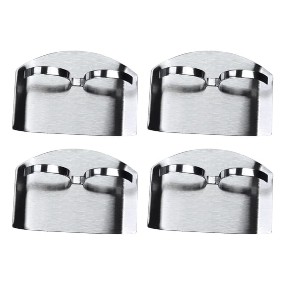 Tunhigl 4-Pack Stainless Steel Finger Guard for Cutting - Adjustable Knife Finger Protector for Safe Dicing & Slicing in Kitchen & Restaurants - Kitchen Gadget