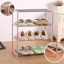 Tunhigl 4-Tier Shoe Rack, Shoe Organizer for Closet Floor, 8 Pairs of Shoes, Space Saver Shoe Rack Organization Shelves