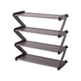 thumbnail image 1 of Tunhigl 4-Tier Shoe Rack, Shoe Organizer for Closet Floor, Shoe Shelf Holds up to 8 Pairs of Shoes, Space Saver Shoe Rack Organization Shelves Coffee, 1 of 6