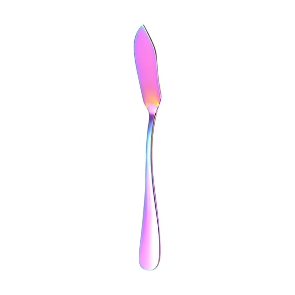 Tunhigl 410 Titanium Plated Stainless Steel Cream Knife - Multi-Purpose Spatula, Oil Scraper & Cheese Knife for Baking and Cooking - Durable Kitchen Tool Pink