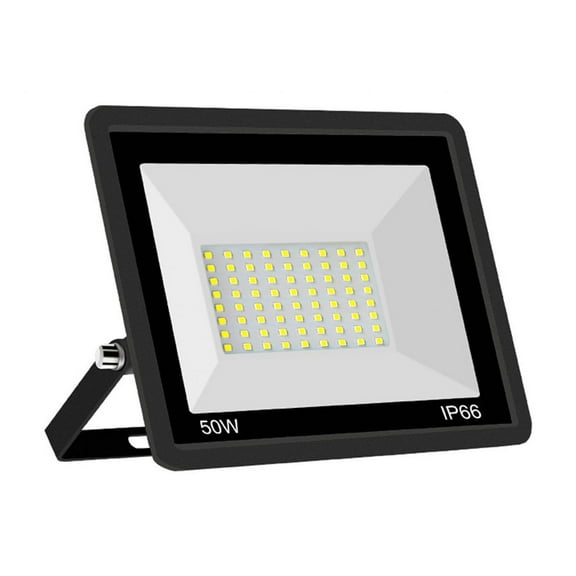 Tunhigl 50W LED Flood Light with 3000LM Brightness, 6000K Daylight IP66 Waterproof Outdoor Security Lighting for Arenas, Stadiums, and Commercial Spaces Black