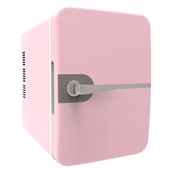 Tunhigl 6L Mini Car Refrigerator Dual Use for Car & Home Thermoelectric Beauty Fridge for Makeup Storage Portable Compact Cooler Pink