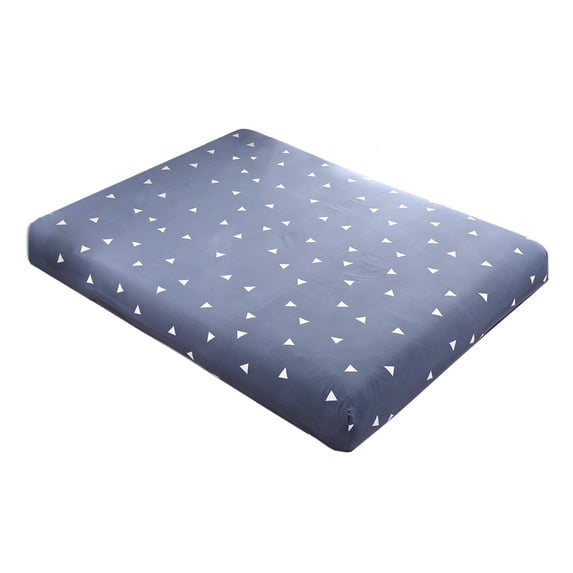 Tunhigl 70.87×78.74in Fashion Printed Polyester Fitted Sheet, Full Surround Elastic Mattress Cover, Wrinkle Resistant Soft Skin-Friendly Bedding, Various Prints for All Season Bedroom