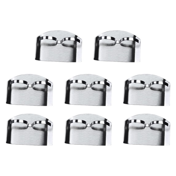 Tunhigl 8-Pack Stainless Steel Finger Guard for Cutting - Adjustable Knife Finger Protector for Safe Dicing & Slicing in Kitchen & Restaurants - Kitchen Gadget