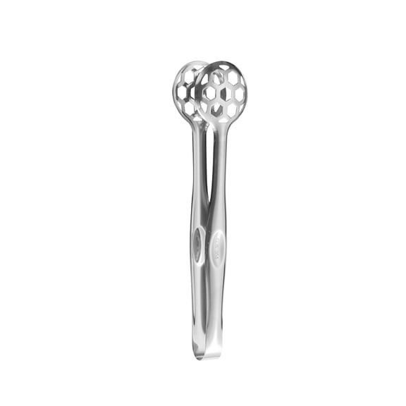Tunhigl 9 Inch 304 Stainless Steel Food Tong for Steak, Bread, Vegetables & BBQ - Durable, Versatile Kitchen Clip Tool with Non-Slip Handle Silver