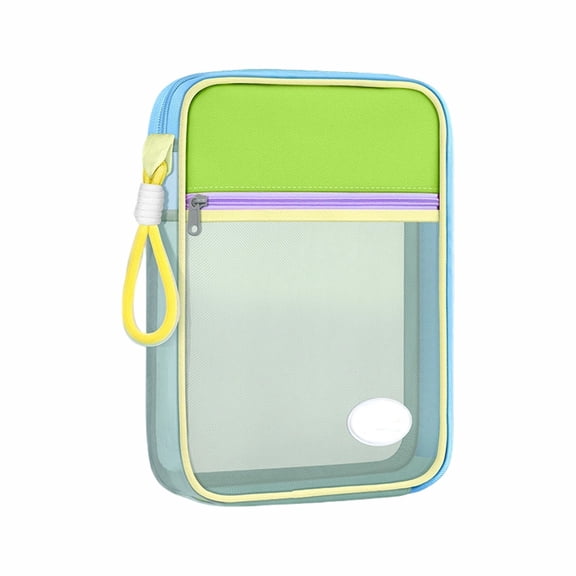 Tunhigl A4 File Folder, Multi-Layer Nylon Document Organizer with Mesh Window & Carry Handle for Documents, Office & Travel