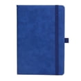 thumbnail image 1 of Tunhigl A5 Hardcover Strap Notebook 200pg Thick Paper, PU Leather Elastic Closure, Inner Pocket & Ribbon Bookmark, Lined Journal for School Office Journaling Gift Blue, 1 of 6