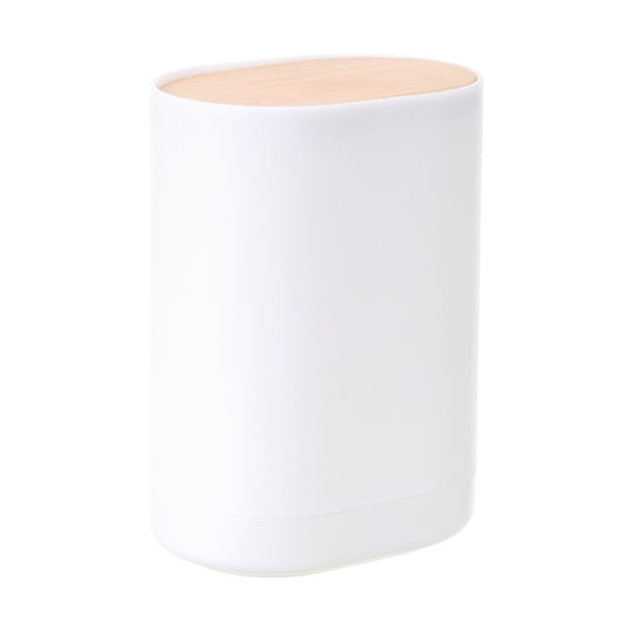 Tunhigl ABS Automatic Toothpick Dispenser Box - Stylish Press-to-Lift Swab Holder for Kitchen, Bathroom & Bedroom - Portable Toothpick Storage with 4 Compartments White