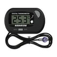 thumbnail image 1 of Tunhigl Accurate Digital Aquarium Thermometer -38℉-158℉, Waterproof Probe w/ Suction Cups, Easy-Read LCD Fish Tank Temp Gauge, Reptile Turtle Habitat, Marine Freshwater Vivarium Black, 1 of 6