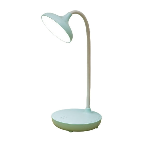 Tunhigl Adjustable LED Desk Lamp with Stepless Dimming, Blue Light Protection, and Foldable Design for Home Office Reading Light Blue