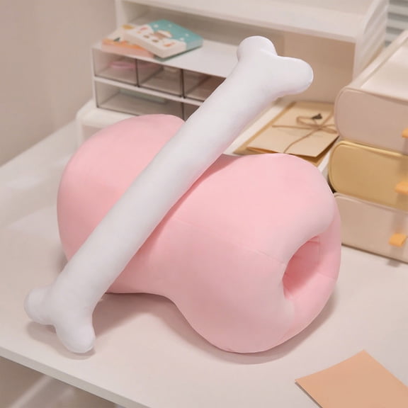 Tunhigl Adorable Boneshaped Pet Pillow for Dog and Cat Owners - Plush Hugging Cushion Soft Decorative Throw Pillow Calming Anxiety Relief Home Office Decor Christmas Holiday Gift 2025 Pink