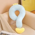 thumbnail image 1 of Tunhigl Adorable Ice Silk Cooling Neck Pillow for Office Naps, Car Travel, and Student Comfort - Cute Question Mark Design with Flocky Finish, Perfect Gift for Seeking Relaxation Blue, 1 of 7