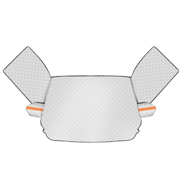 Tunhigl All-Season Car Windshield Cover - Universal Fit Snow & Sun Protector with Side Mirror Protection - Blocks Frost, Ice & UV Heat (Folds Compact for Storage) - Fits Sedans, SUVs & Trucks Silver