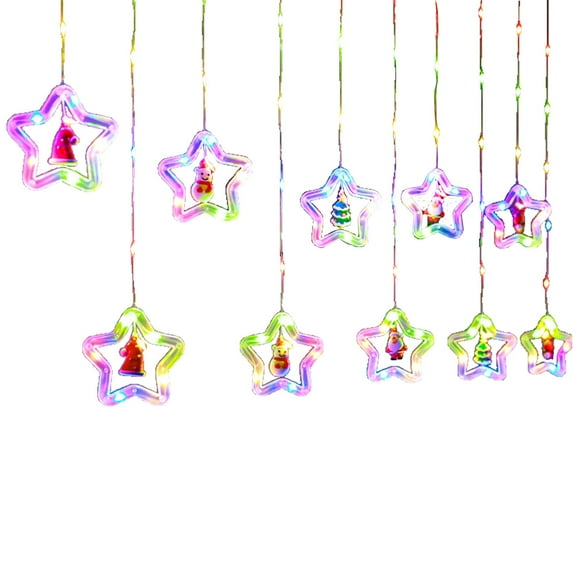 Tunhigl Battery Powered Christmas LED String Lights 10 Ft with Remote - Warm White & Rainbow Fairy Lights - Indoor/Outdoor Xmas Lights for Tree, Window Curtains, Party, Home, Holiday Decor