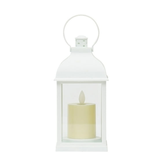 Tunhigl Battery-Powered LED Candle Lantern for Outdoor Camping, Festive Decor, and Holiday Lighting - Portable and Stylish Plastic Light White