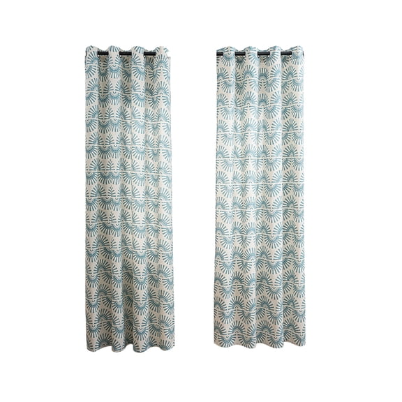 Tunhigl Bohemian Semi-Blackout Curtain 2 Panels, Living Room Bedroom Balcony Window Drape, 51.2 x 94.5 in