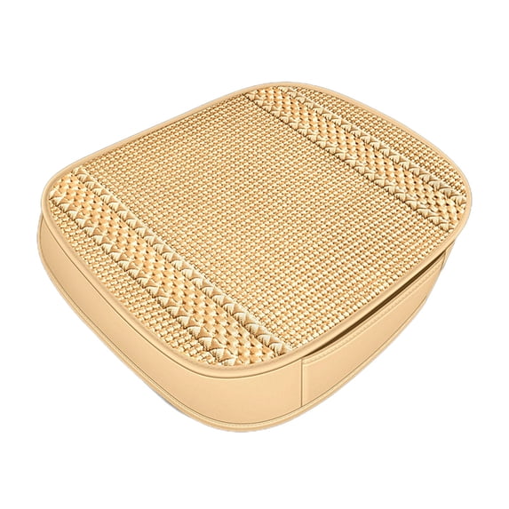 Tunhigl Breathable All-Season Car Seat Cushion Cover - Leather-Look Seat Protector for Enhanced Driving Comfort and Support Beige