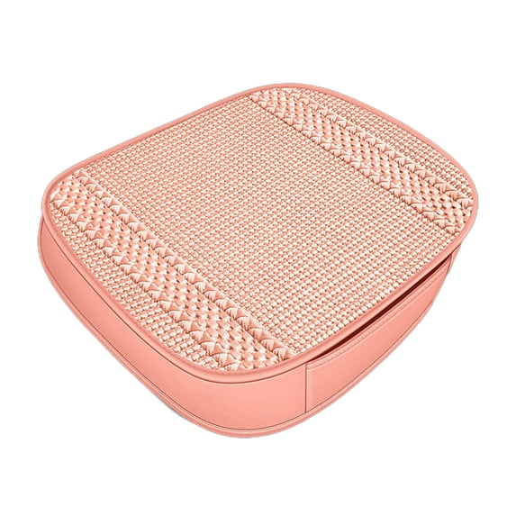 Tunhigl Breathable All-Season Car Seat Cushion Cover - Leather-Look Seat Protector for Enhanced Driving Comfort and Support Pink